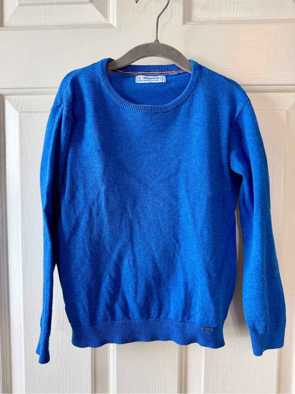 Mayoral Boys Royal Blue Crewneck Sweater Size 6